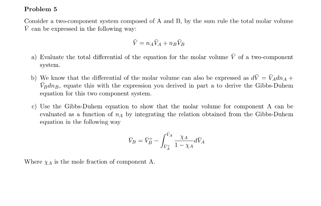 Solved Consider A Two-component System Composed Of A And B, | Chegg.com