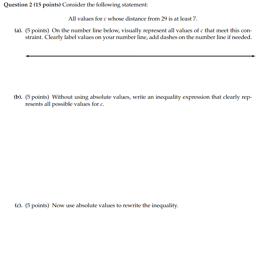 Solved Question 2 (15 points) Consider the following | Chegg.com