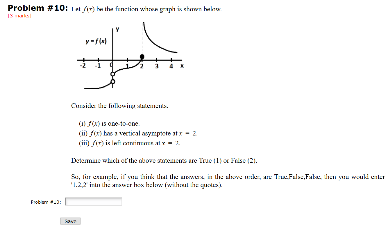 Solved Problem #10: Let f(x) be the function whose graph is | Chegg.com
