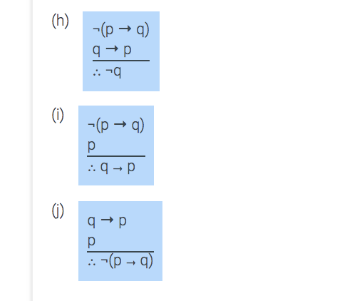 Solved Exercise 1.11.1: Valid And Invalid Arguments | Chegg.com