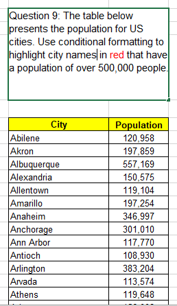 Solved Question 9: The table below presents the population | Chegg.com