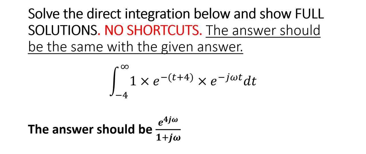 Solved Solve the direct integration below and show FULL | Chegg.com