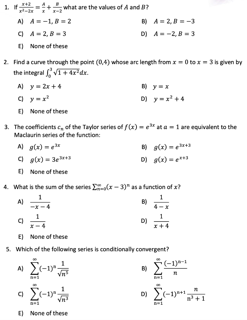 Solved A X 2 1 If X2 2x B What Are The Values Of A And B Chegg Com