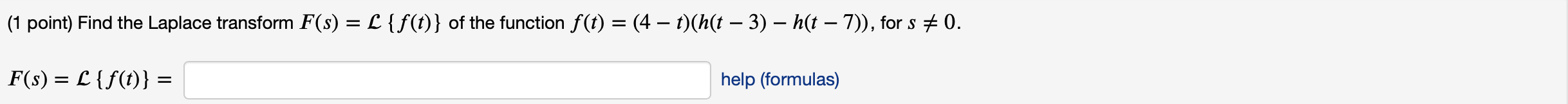 Solved Find The Laplace Transfrom Chegg
