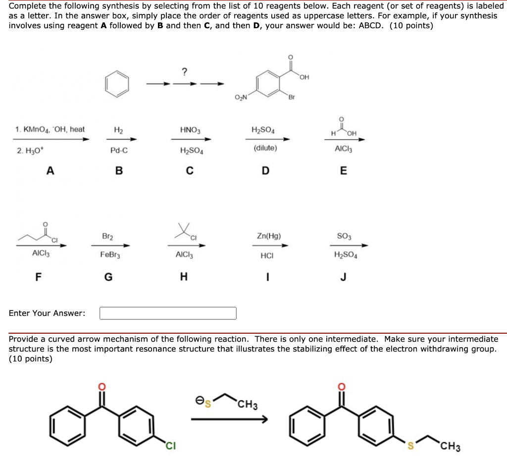 Solved Complete The Following Synthesis By Selecting From | Chegg.com