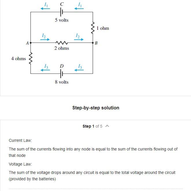 Solved This Is The Question: Determine The Currents For The | Chegg.com