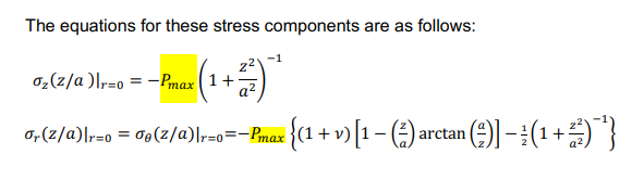 Solved The equations for these stress components are as | Chegg.com