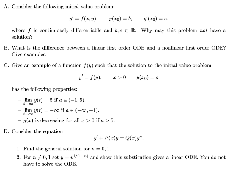 Solved A Consider The Following Initial Value Problem Y Chegg Com