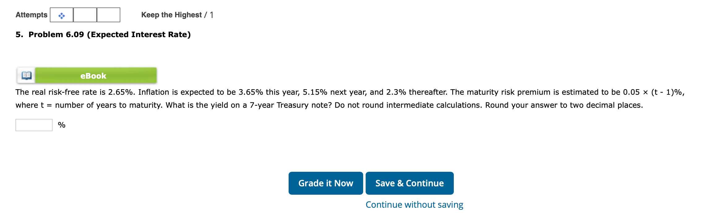 Solved 2. Problem 6.03 (Expected Interest Rate) The Real | Chegg.com