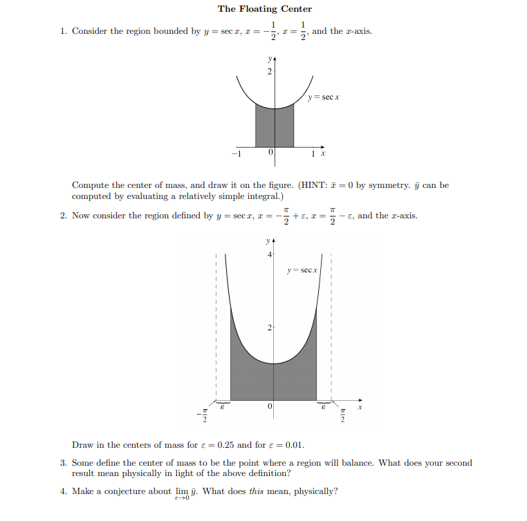 Float Center Configuration Solved The Floating Center 1. Consider the region bounded by | Chegg.com