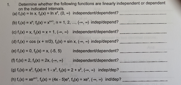 Solved Determine whether the following functions are on the | Chegg.com