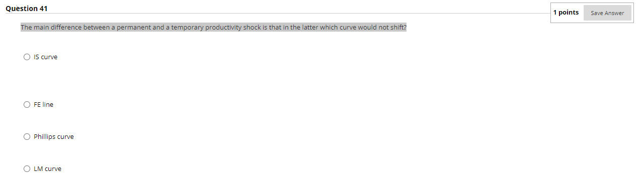 Solved Question 41 1 points Save Answer The main difference | Chegg.com