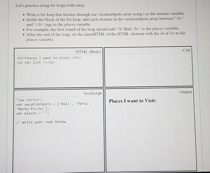 Solved using java script use the above instructions to write | Chegg.com