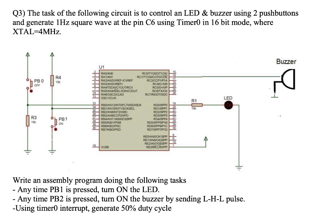 Q3) The task of the following circuit is to control | Chegg.com