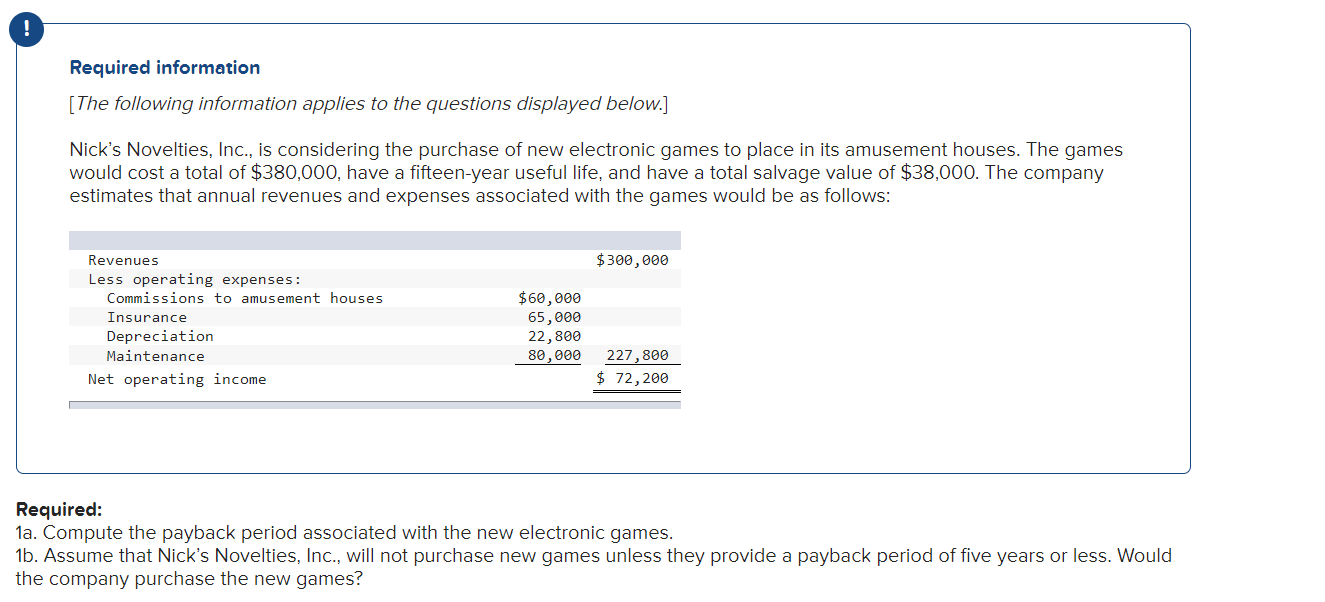 Solved PART 1 Required information Skip to question [The | Chegg.com