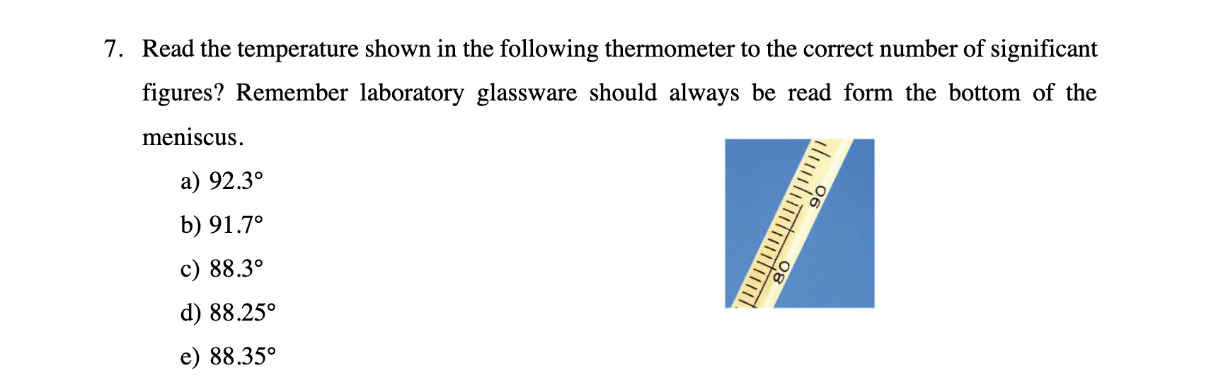 Solved Read The Temperature Shown In The Following | Chegg.com