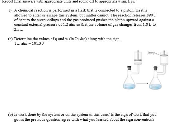 Report final answers with appropriate units and round | Chegg.com