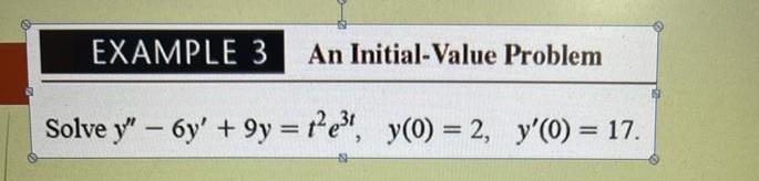 \( y^{\prime \prime}-6 y^{\prime}+9 y=t^{2} e^{3 t}, \quad y(0)=2, \quad y^{\prime}(0)=17 \)