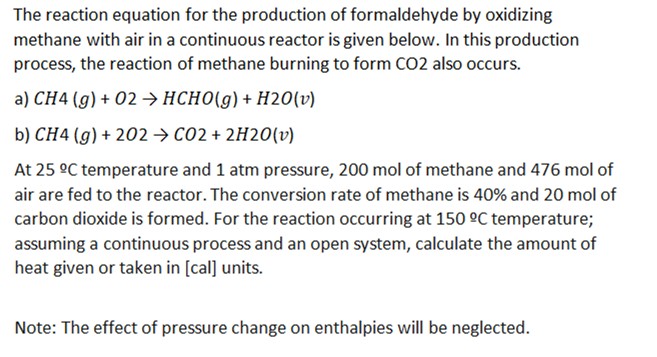 Solved The reaction equation for the production of | Chegg.com