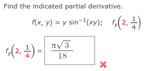 Solved Find the indicated partial derivative. | Chegg.com