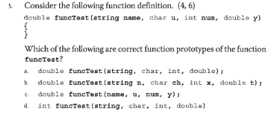 Solved Consider the following function definition. (4,6) | Chegg.com