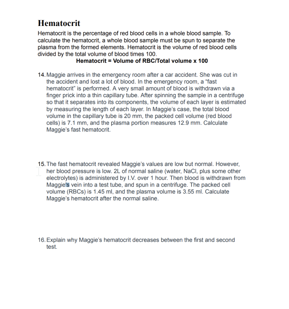 solved-hematocrit-hematocrit-is-the-percentage-of-red-blood-chegg