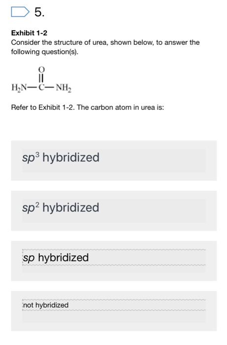 Solved D 5. Exhibit 1-2 Consider The Structure Of Urea, 