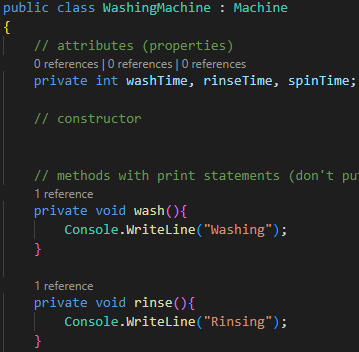 Solved I am getting an error on my methods after creating an | Chegg.com