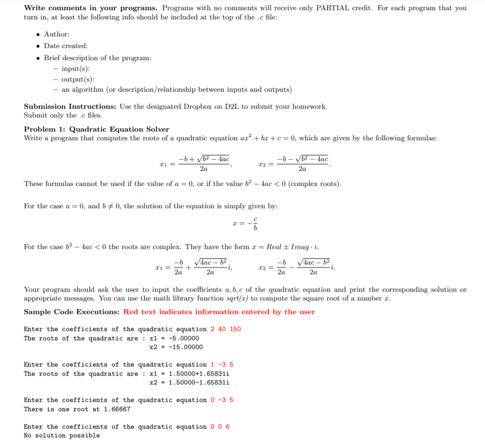 Solved Write comments in your programs. Programs with no | Chegg.com