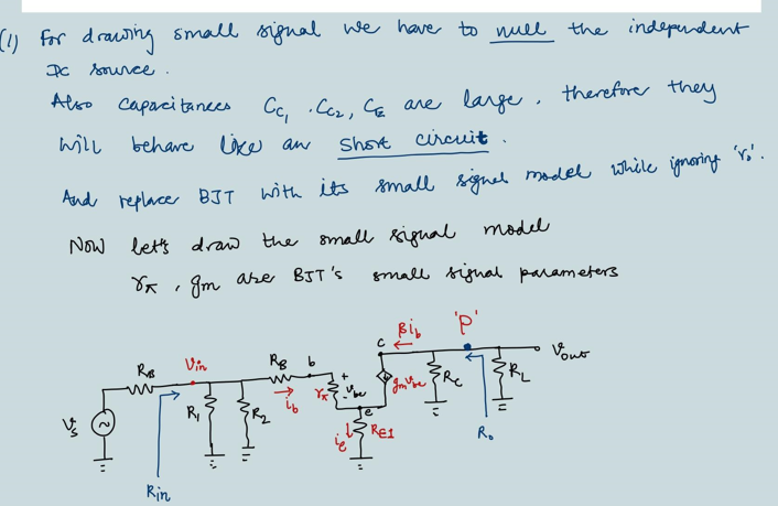 Solved Consider the transistor amplifier shown below where | Chegg.com