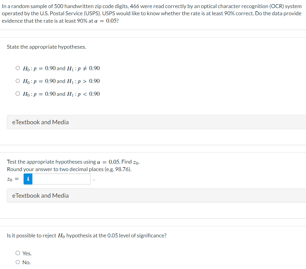 Solved In a random sample of 500 handwritten zip code | Chegg.com