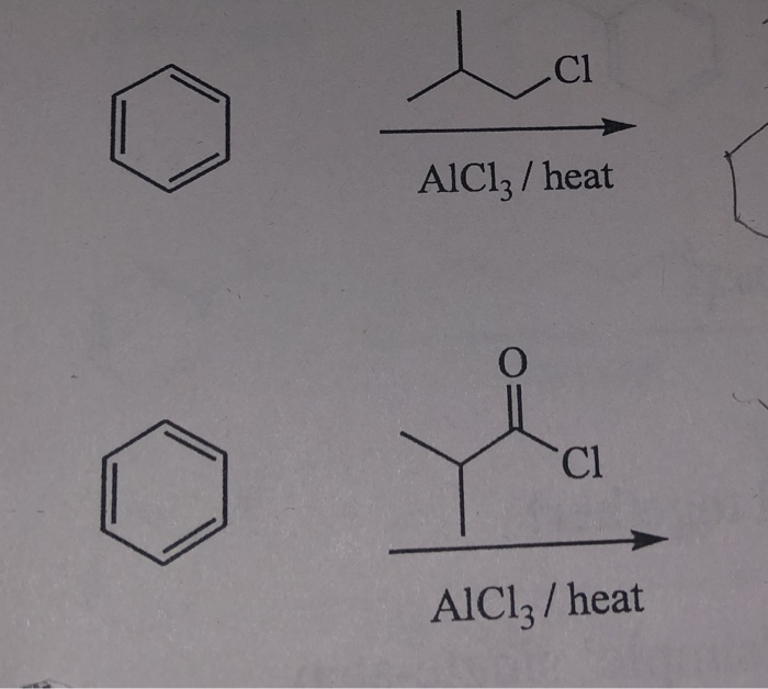 Solved Cl AlCl3/ heat Cl AlCl3/ heat AlCl3/heat