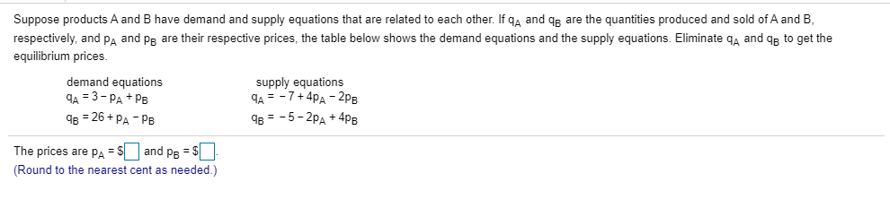 Solved Suppose Products A And B Have Demand And Supply | Chegg.com