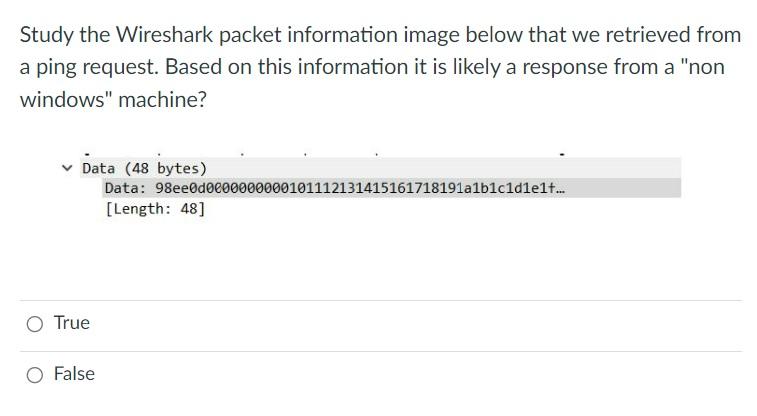 Solved Study The Wireshark Packet Information Image Below | Chegg.com