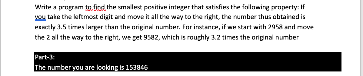 Solved Write a program to find the smallest positive integer | Chegg.com