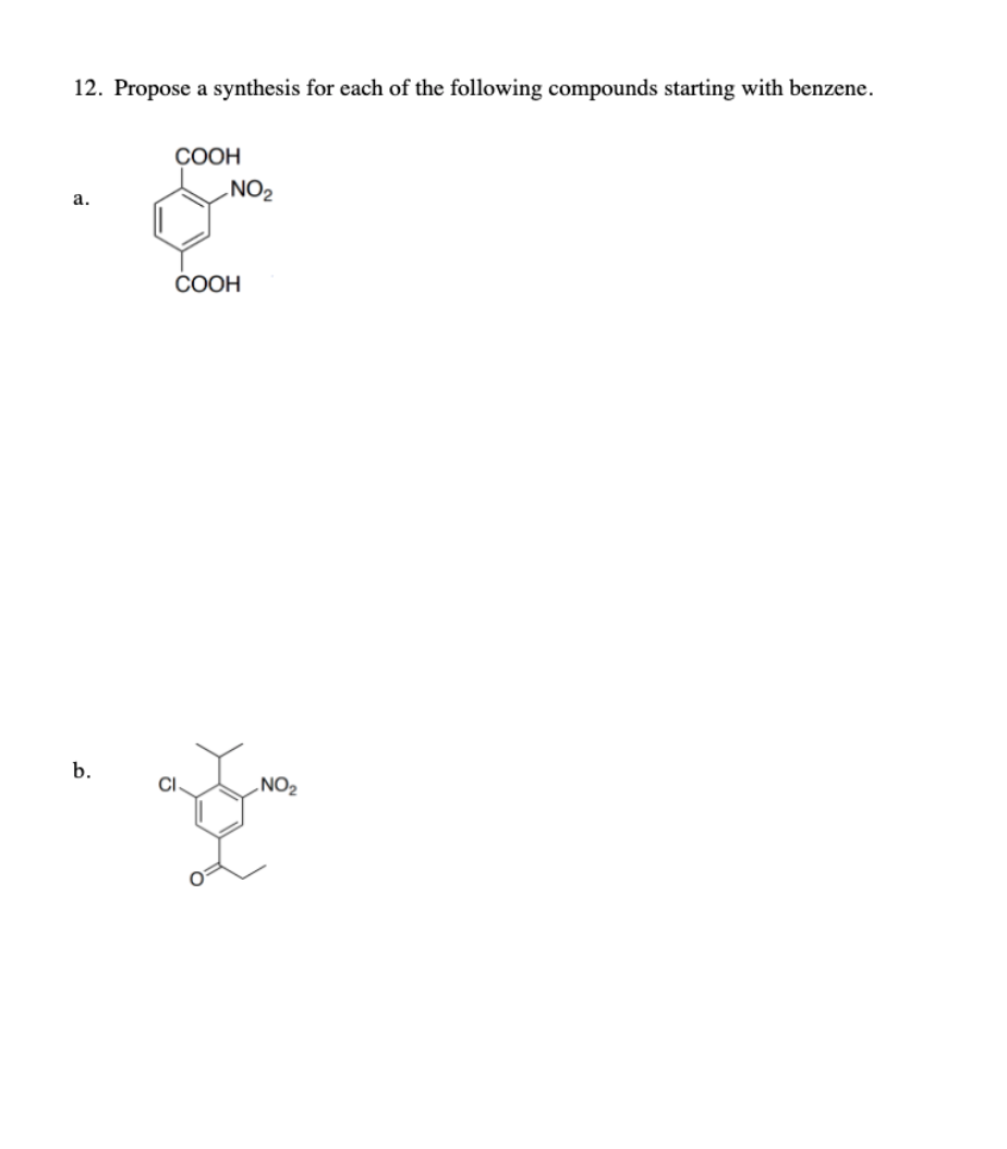 Solved 12. Propose A Synthesis For Each Of The Following 