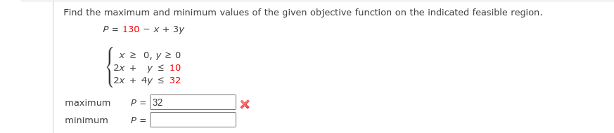 Solved Find the maximum and minimum values of the given | Chegg.com