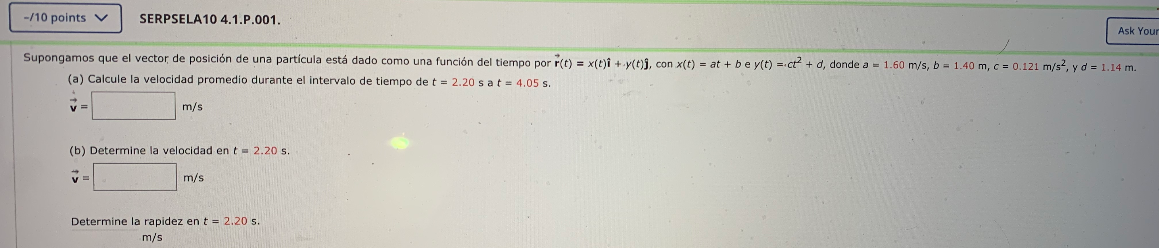 Solved Suppose That The Position Vector Of A Particle Is Chegg Com