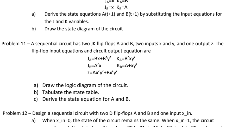 Solved A Ja X Ra B Jg X Kg A Derive The State Equations Chegg Com