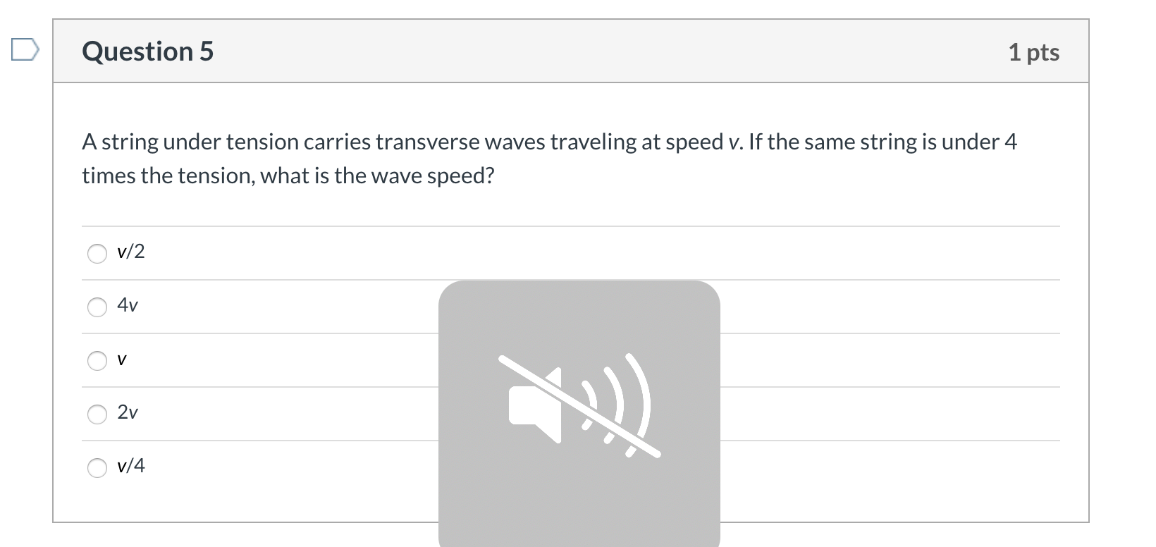 Solved Question 5 1 pts A string under tension carries