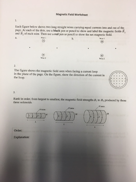 Solved Field Worksheet 1. Each figure below shows