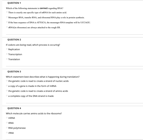 Solved: QUESTION1 Which Of The Following Statements Is Cor... | Chegg.com