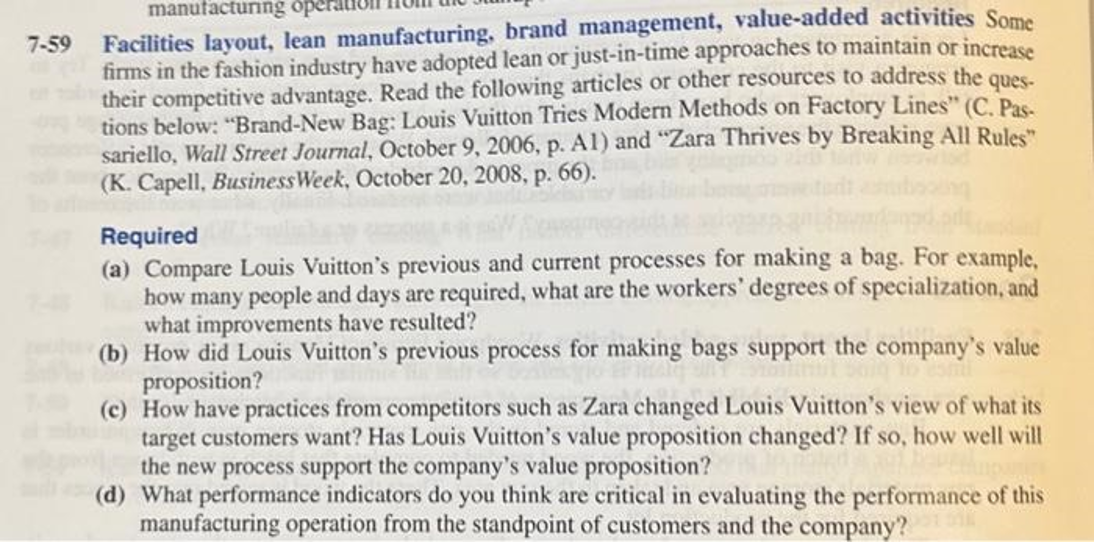 Louis Vuitton Tries Modern Methods On Factory Lines - WSJ