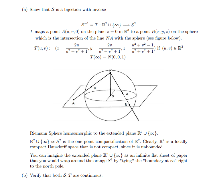 Homework 4 The One Point Compactification Of R Is Chegg Com