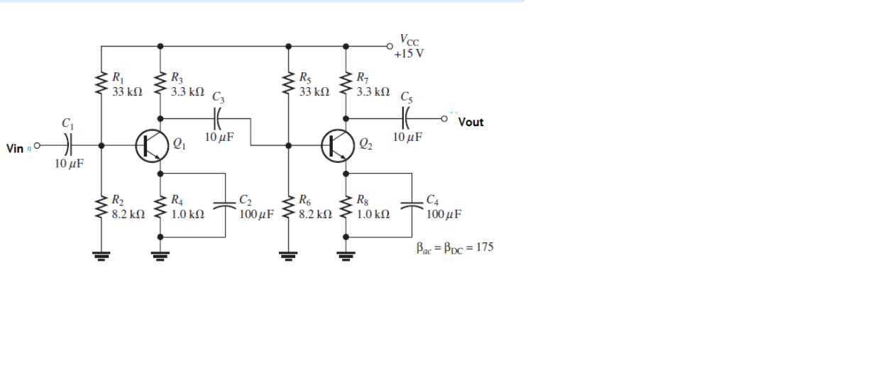 Solved If The Multistage Amplifier Shown Is Driven By A | Chegg.com