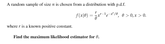 Solved A random sample of size n is chosen from a | Chegg.com