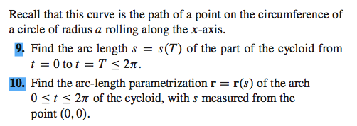 Solved Recall that this curve is the path of a point on the | Chegg.com