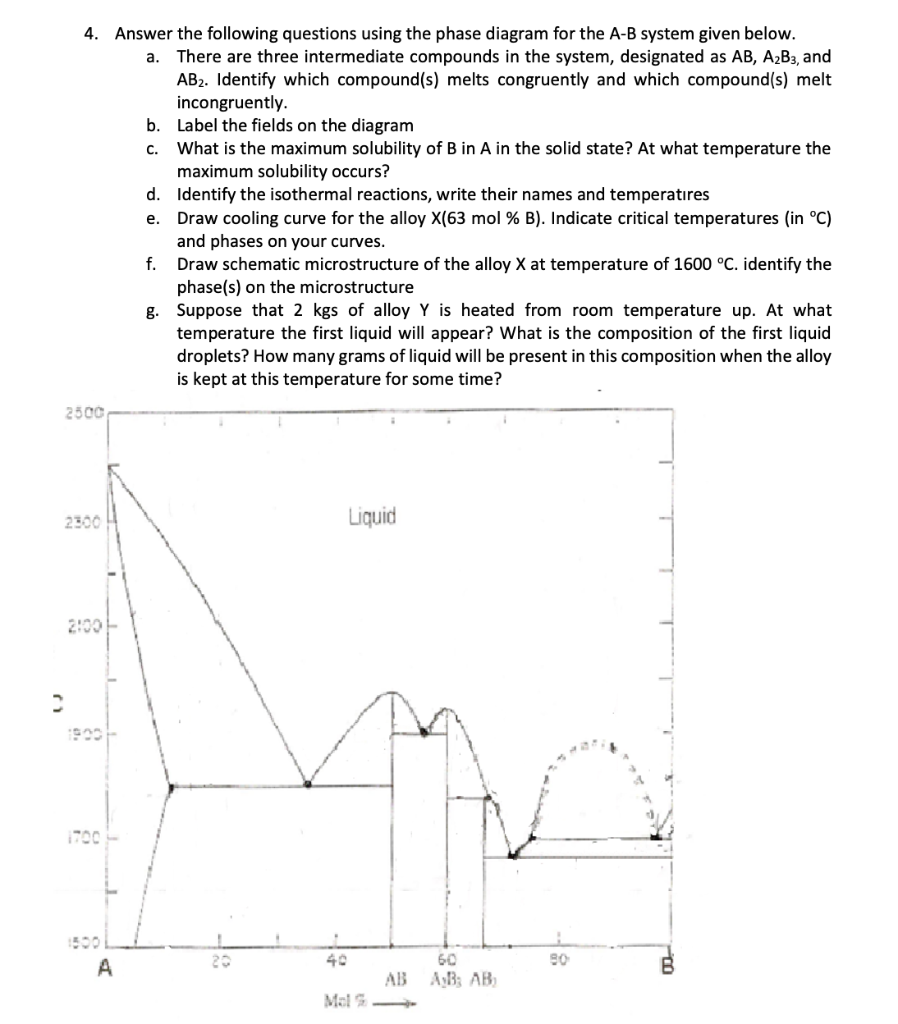 Solved 4. Answer The Following Questions Using The Phase | Chegg.com