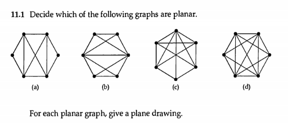 Solved 11.1 Decide Which Of The Following Graphs Are Planar. | Chegg.com