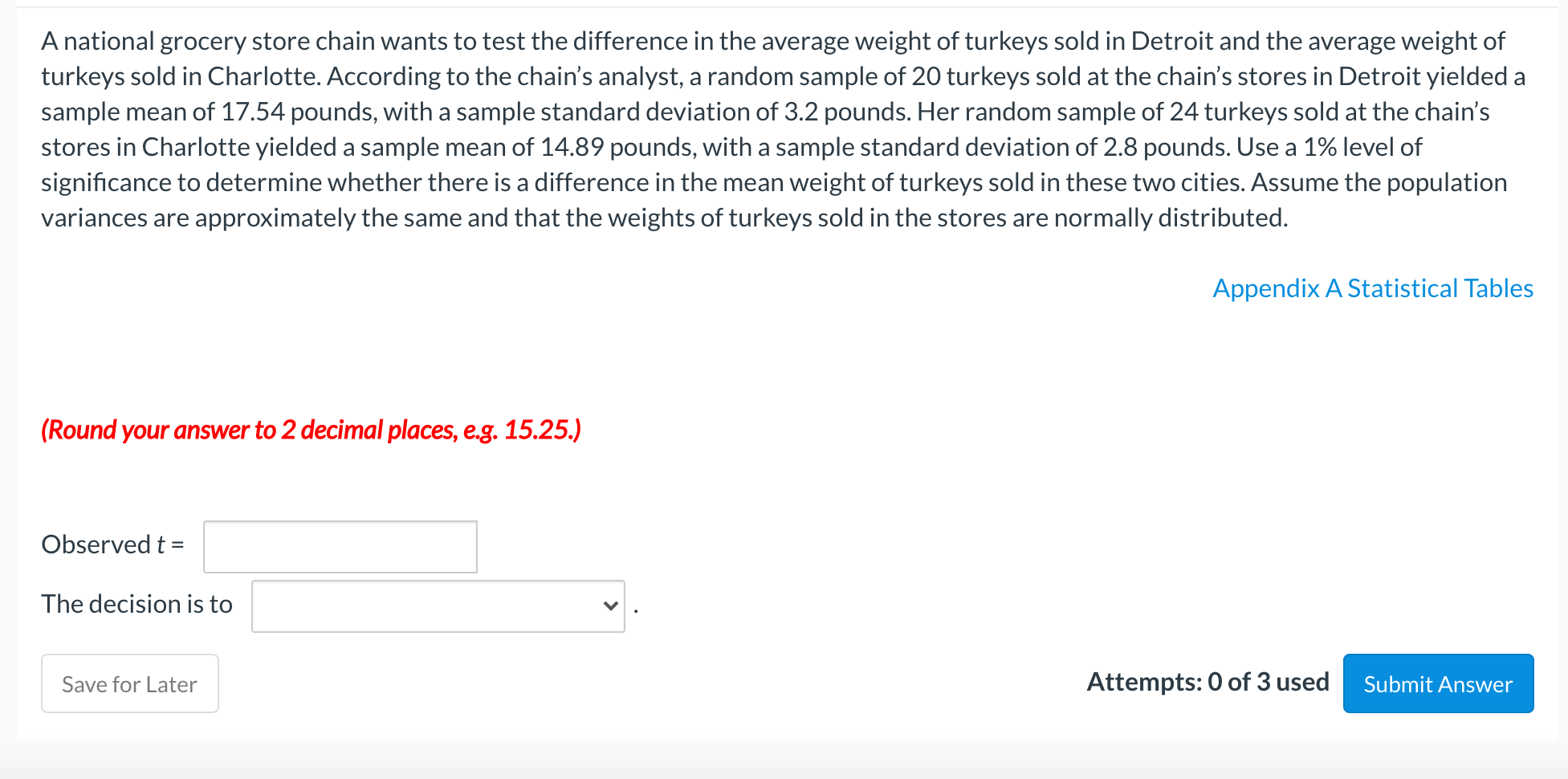 Solved A national grocery store chain wants to test the | Chegg.com